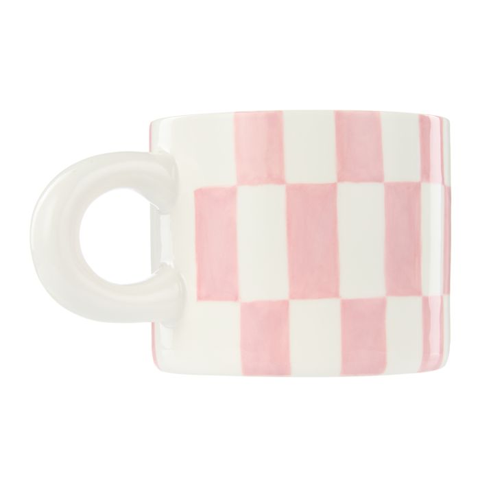 Check Mug & Plate Set | Pink/Green