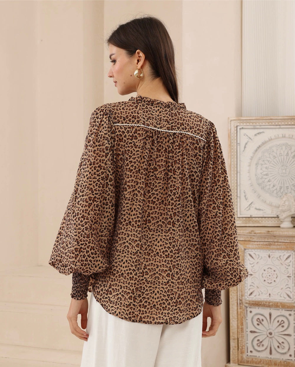 Iris Maxi | Camille Leopard Shirt