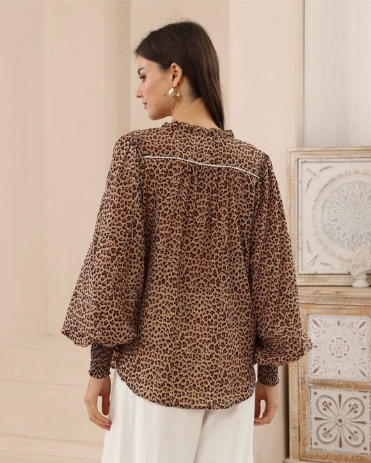 Iris Maxi | Camille Leopard Shirt