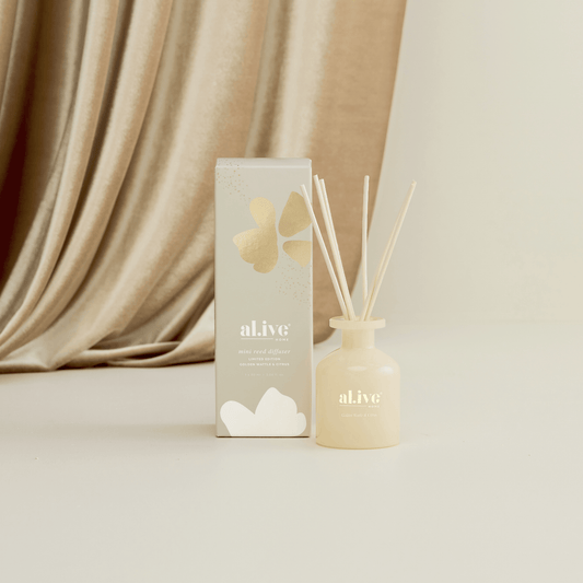 al.ive body | Mini Reed Diffuser - Golden Wattle & Citrus