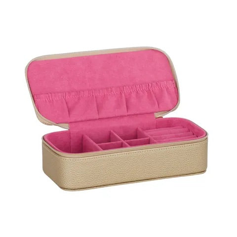 Gala Jewellery Case | Gold/ Pink