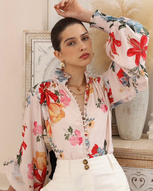 Iris Maxi | Stacey Floral Shirt