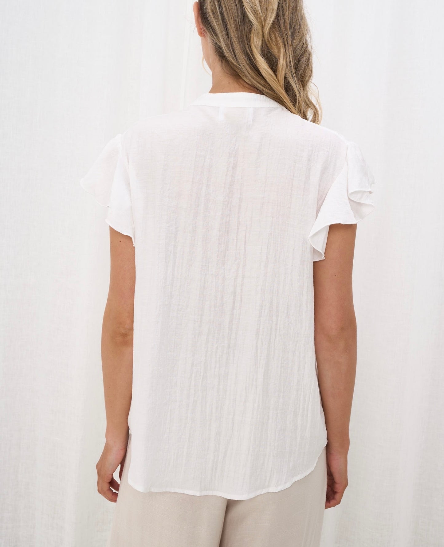 Zana Pleat Shirt | white