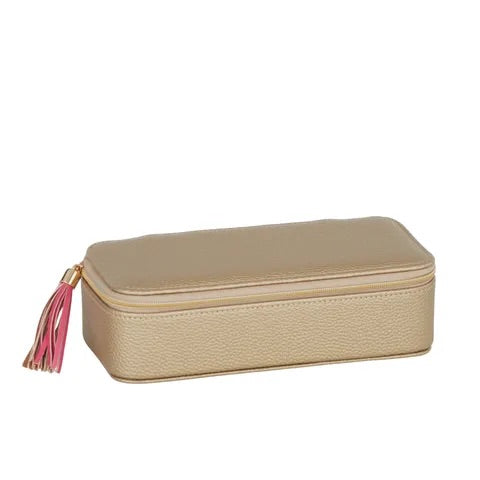 Gala Jewellery Case | Gold/ Pink