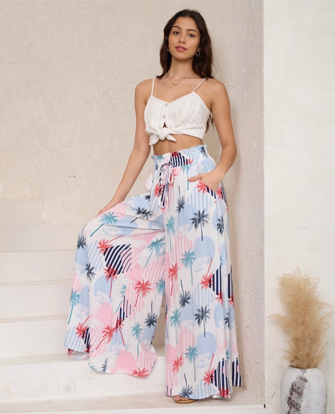 Palm Print Culottes