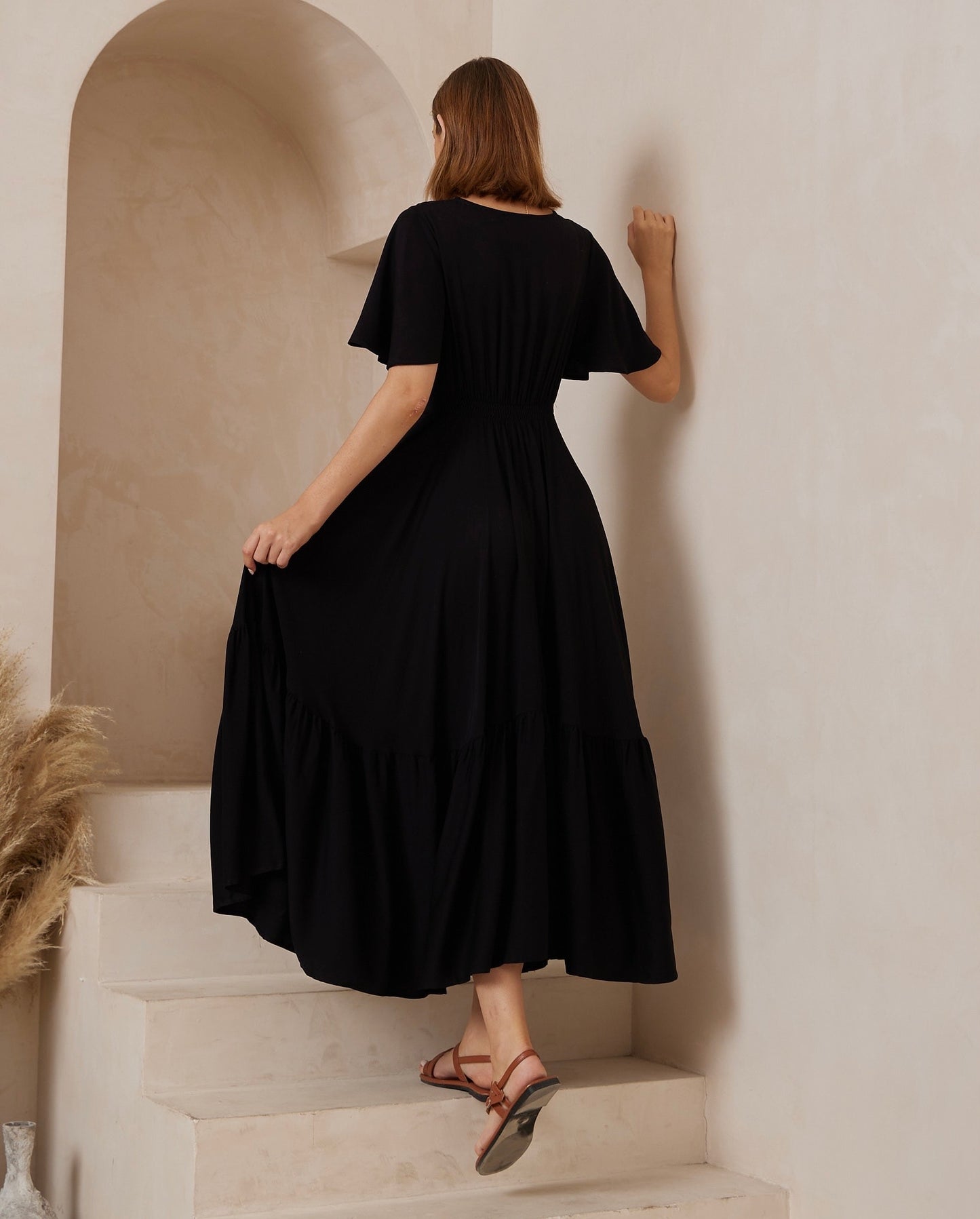 Izzy Full Maxi Dress | Black
