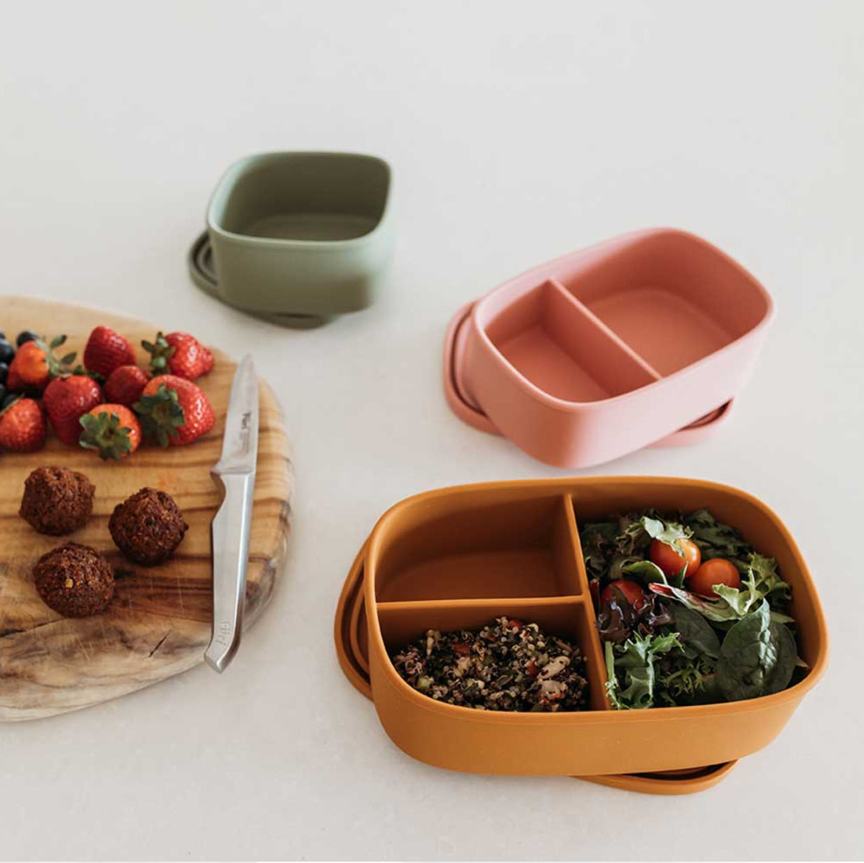 Silicone Large Lunch Box | Rose