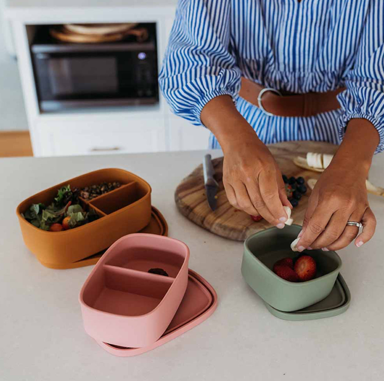 Silicone Large Lunch Box | Rose