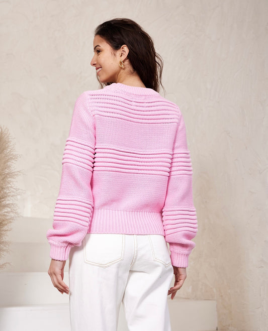 Iris Maxi Knit Jumper | Pink