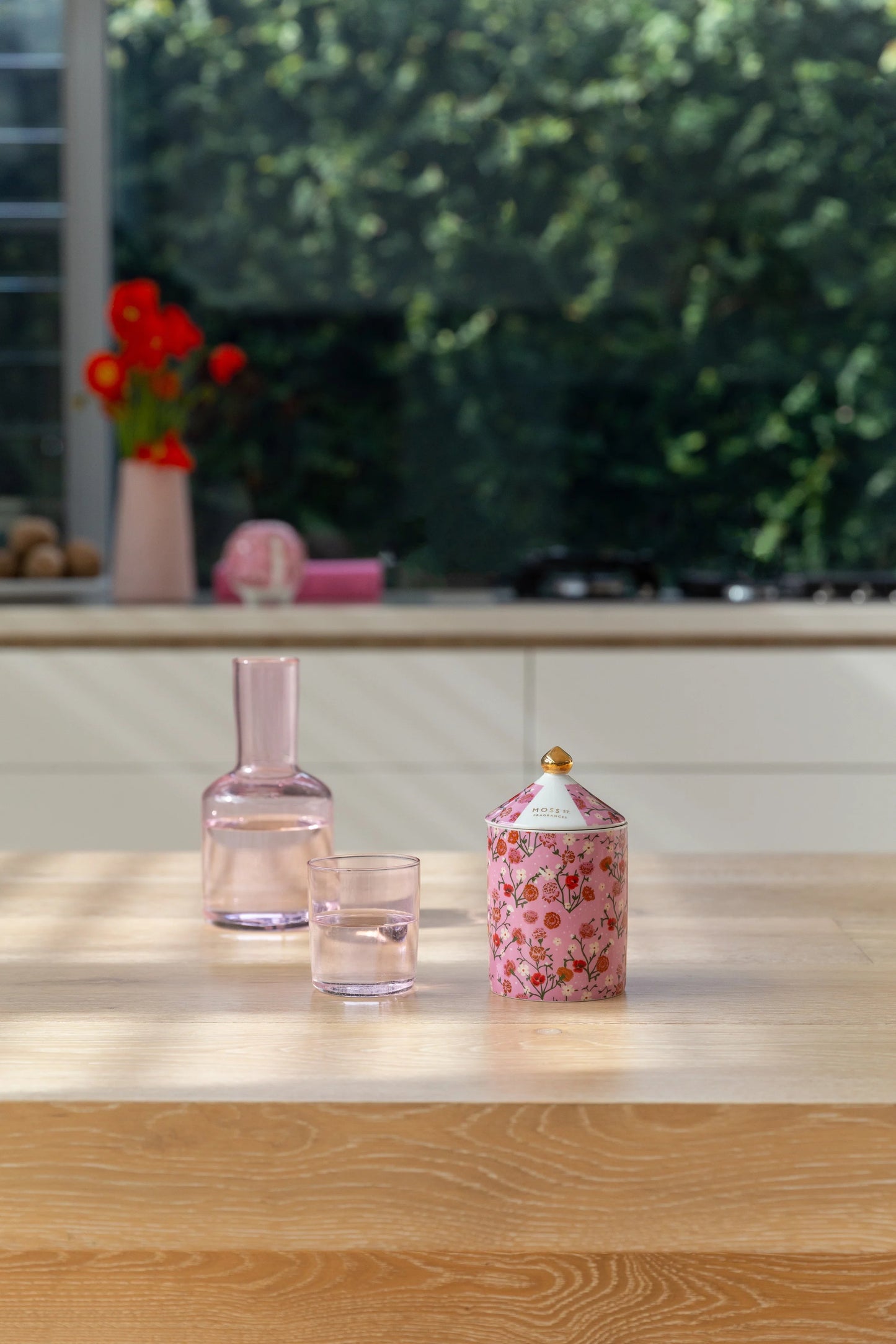 Moss St. | Ceramic Candle 100g | Blush Peonies