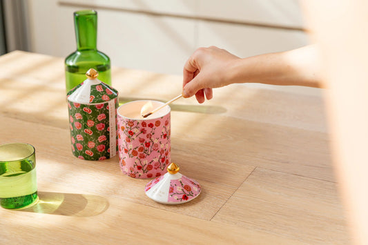 Moss St. | Ceramic Candle 100g | Blush Peonies