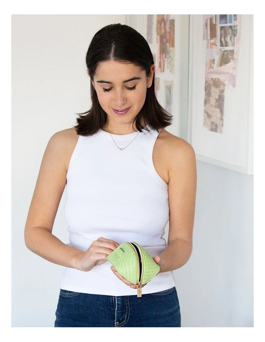Herringbone Beauty Bag | Pistachio