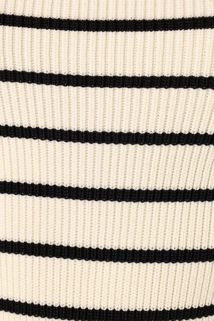 Amber Knit Tube | Ivory/Black