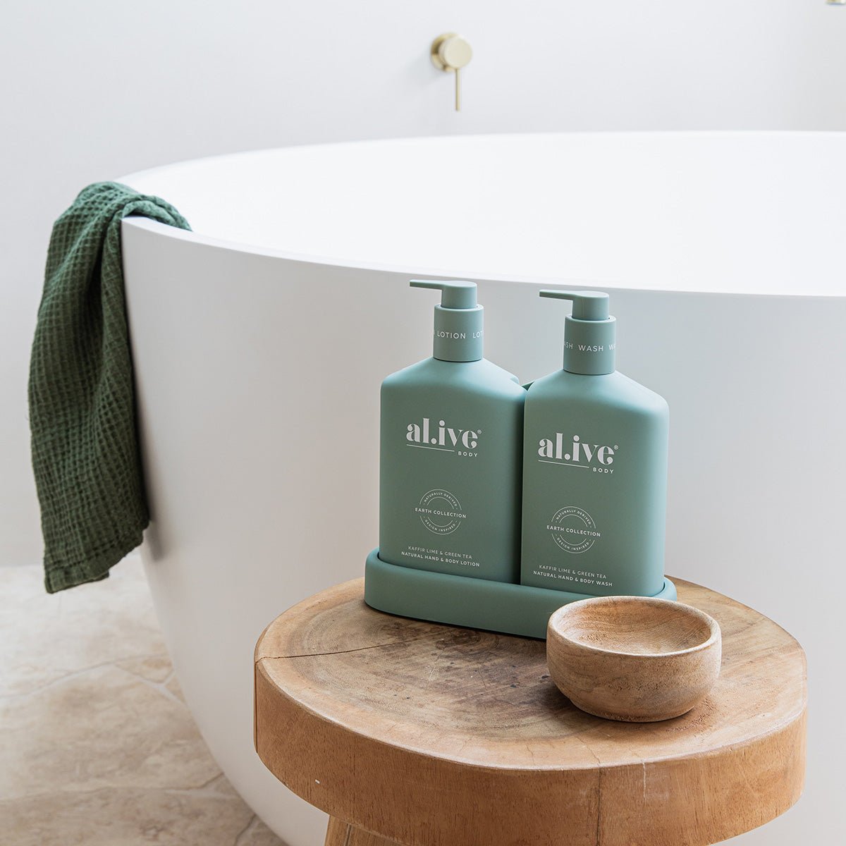 al.ive body | Wash & Lotion Duo - Kaffir Lime & Green Tea