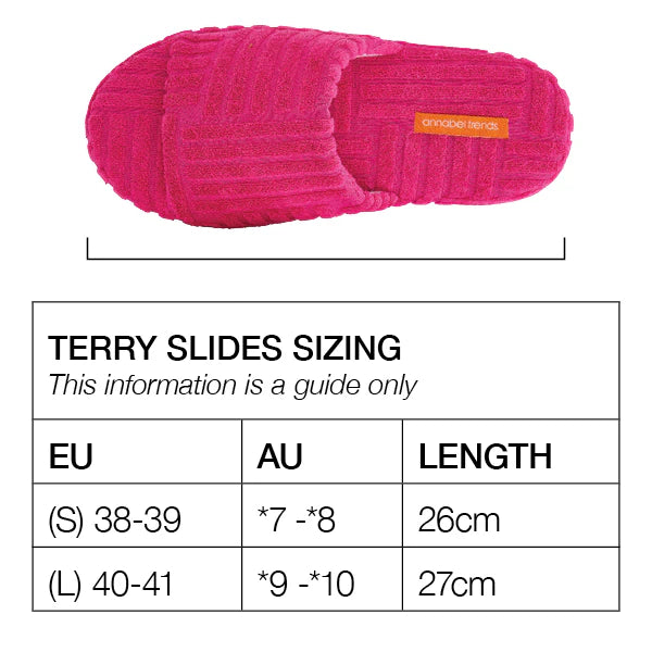Terry Slide Slippers | Pink