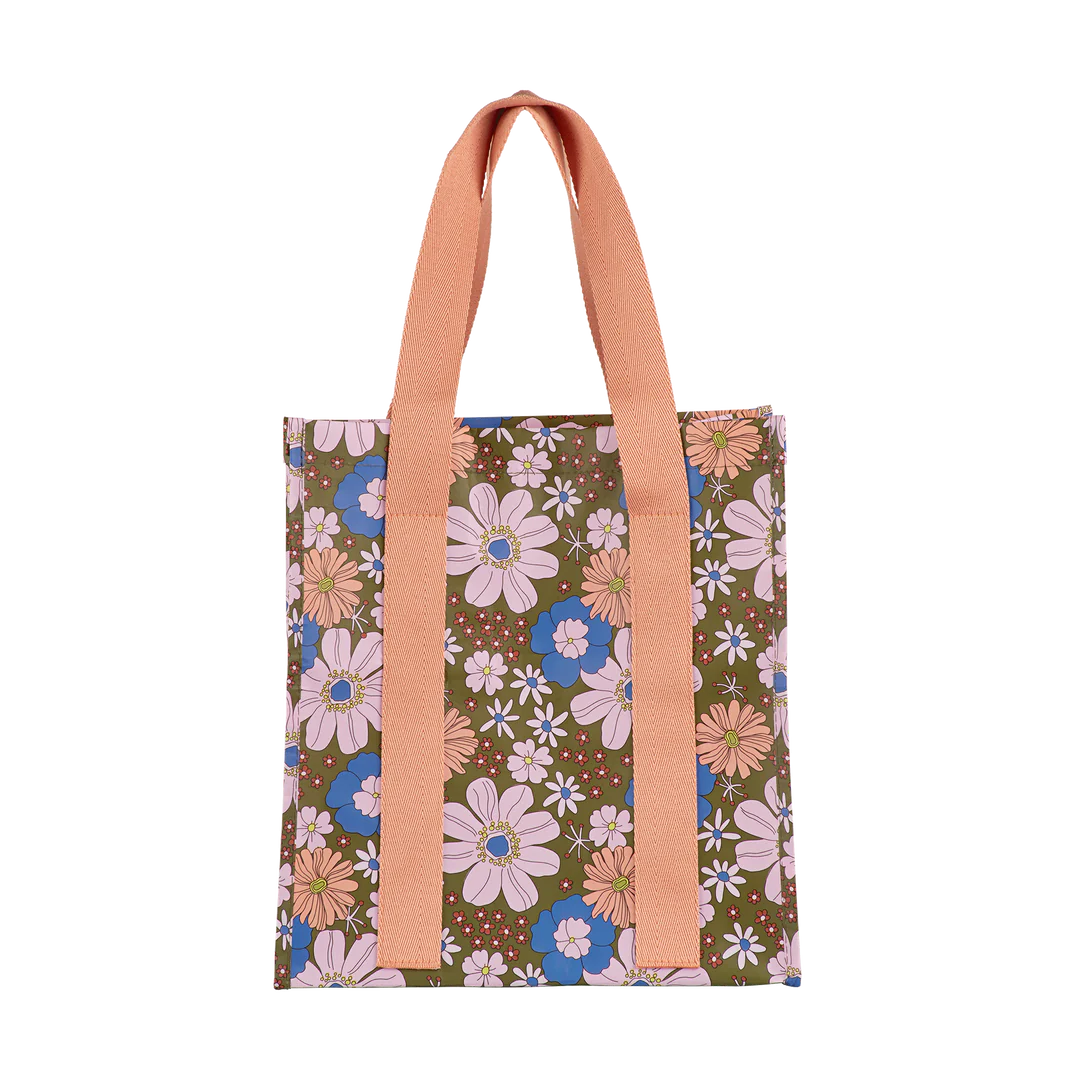 Market Bag Blue Flowers