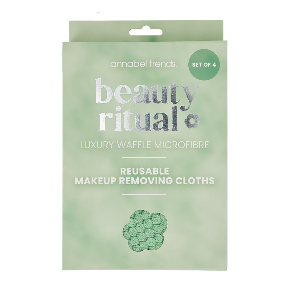 Waffle Makeup Removing Cloths | Pink set/4