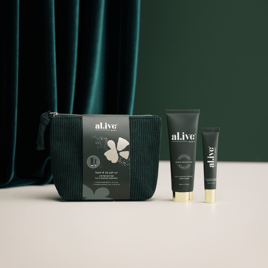 al.ive body | Hand & Lip Gift Set - Fig & Toasted Chestnut