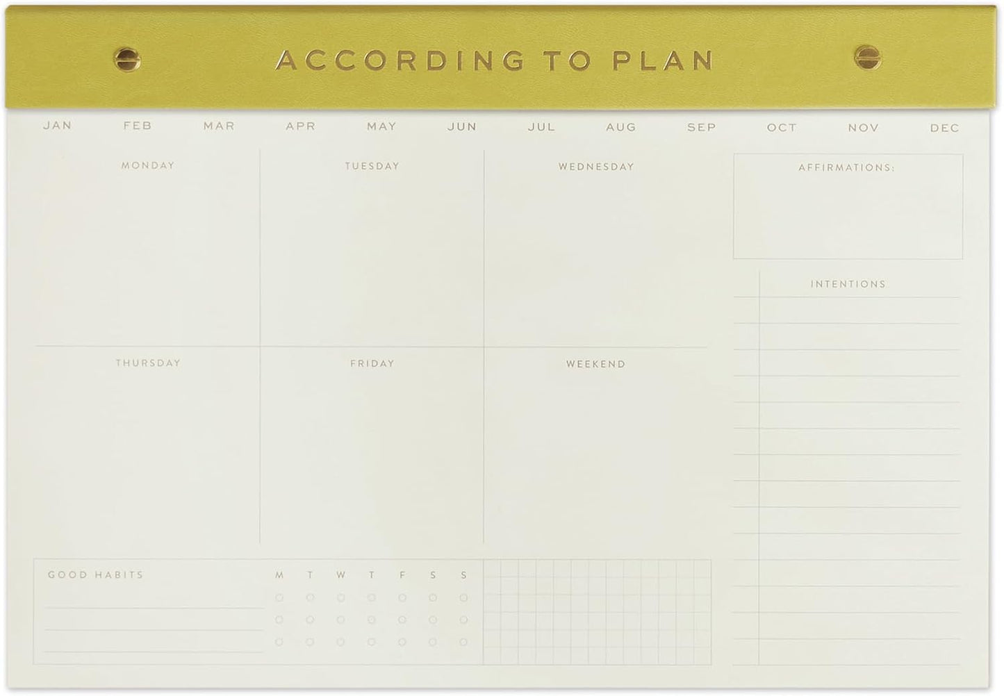 Weekly Postbound Notepad | Mustard