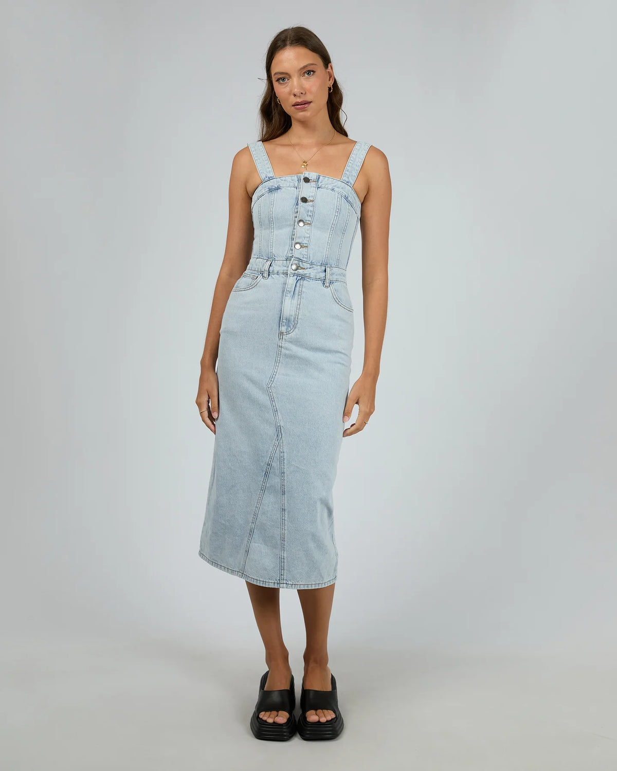 Coco Midi Denim Dress – lil'birdie boutique