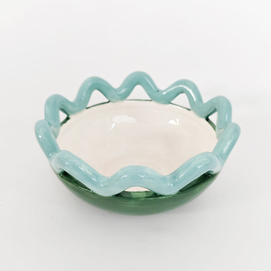 Halcyon Wave Bowl | Green (13cm)