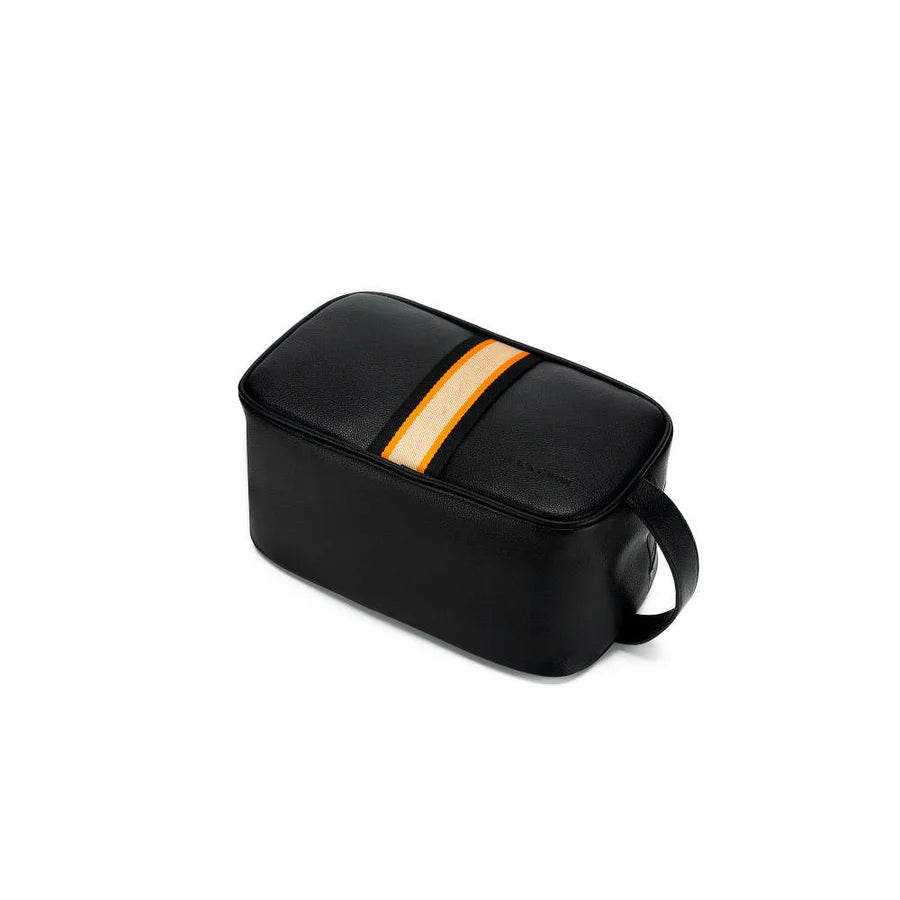 Hugo Wash Bag | Black & Orange