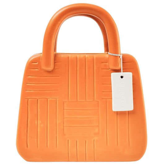 Handbag Planter Orange Vase (19cm)