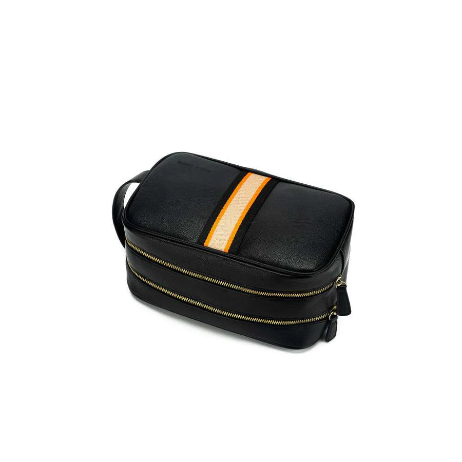 Hugo Wash Bag | Black & Orange