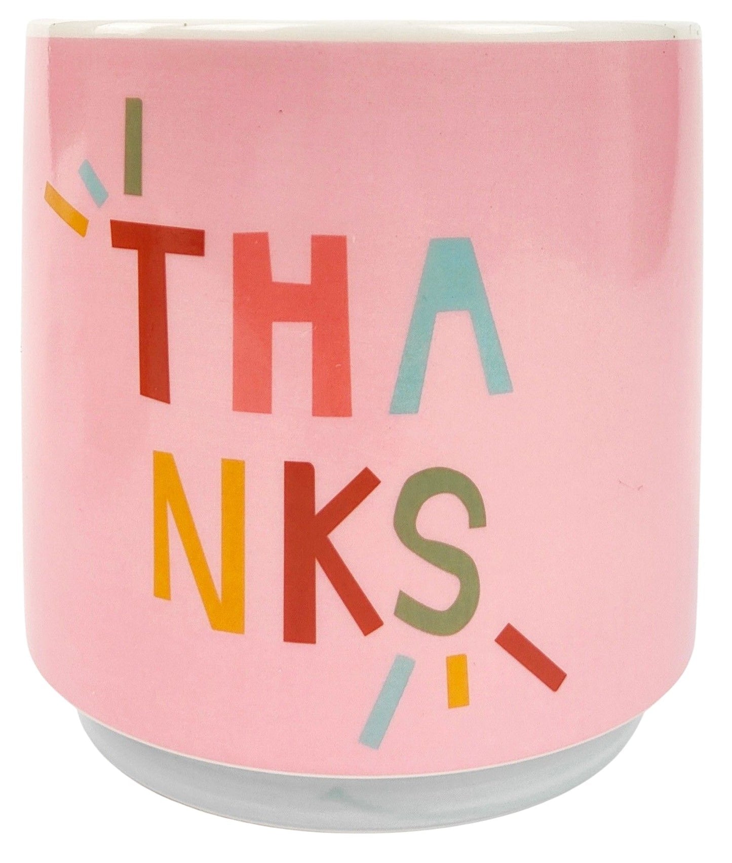 Funky Quote Planter Pink | Thanks