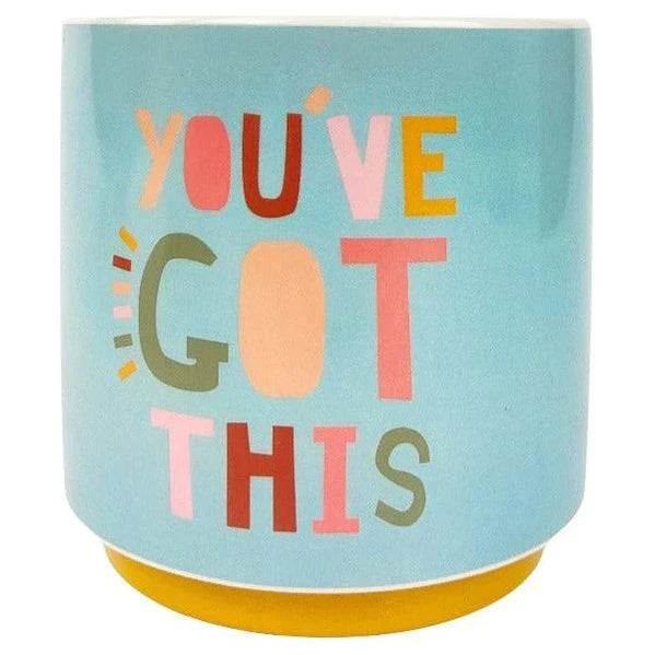 Funky Quote Planter Blue | You’ve Got This