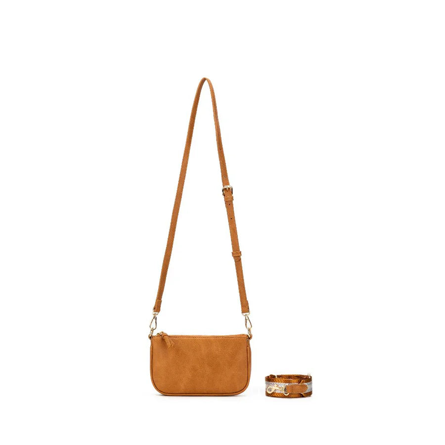Sabie 2 piece Crossbody Bag | Tan/Leopard