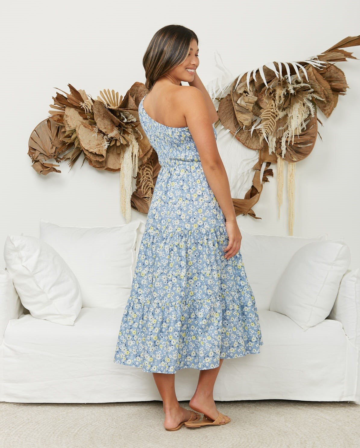 Iris Maxi | Valerie One Shoulder Floral Dress