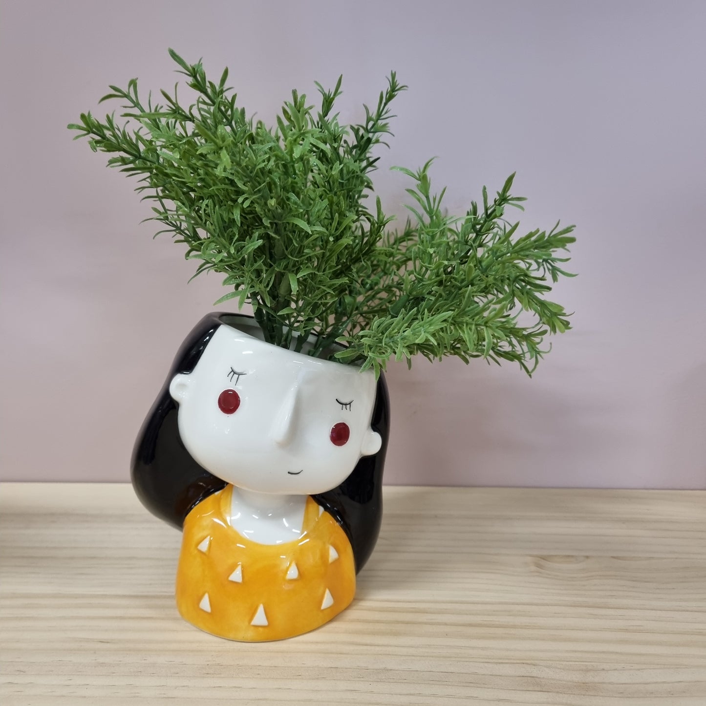 Lady Yellow Vase/Planter