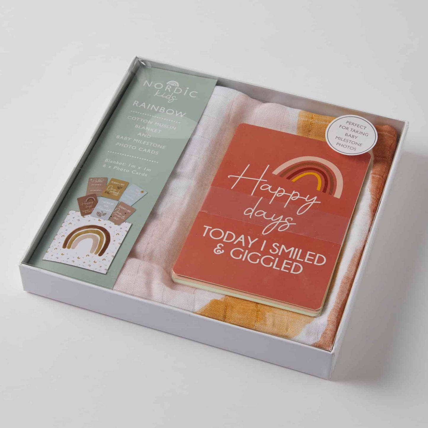 Rainbow Milestone Muslin Set