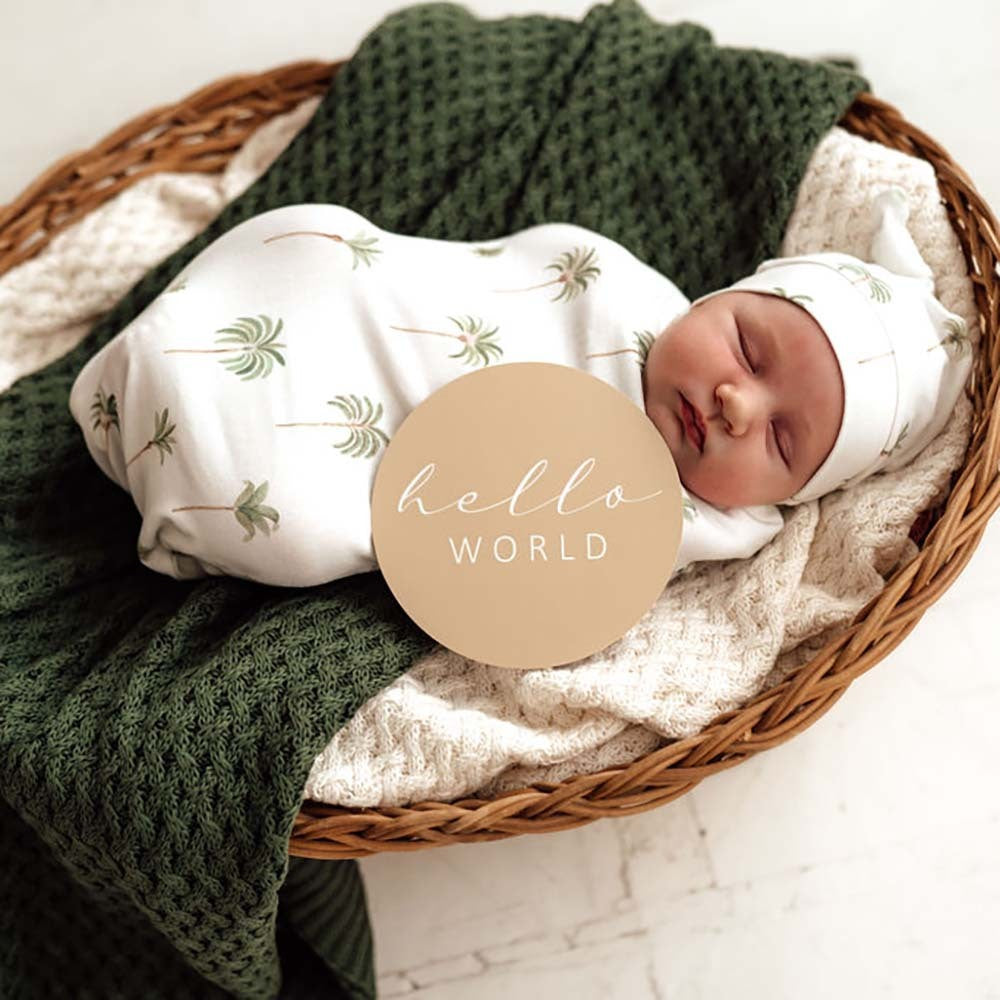 Milestone Cards | Green Palm & Sand