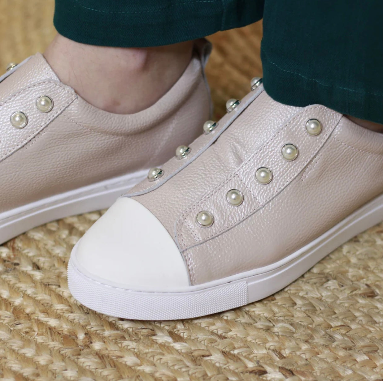 Pearl Sneakers in Blush Pink