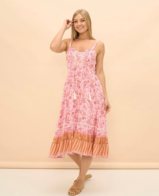 Iris Maxi | Stella Floral Pink Dress