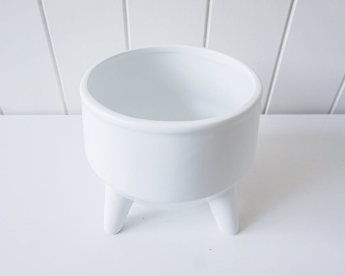 Cauldron Planter in White