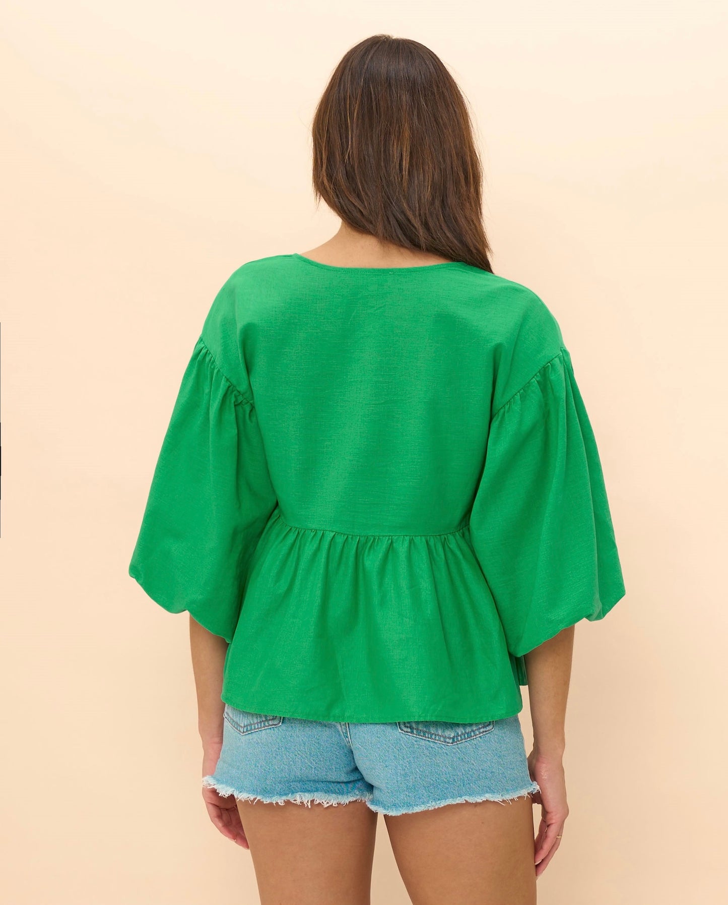 Evie Sleeve Top | Green