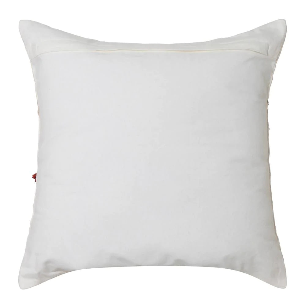 Josie Cushion in Ivory & Brick (50cm x 50cm)