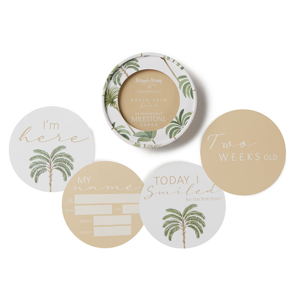 Milestone Cards | Green Palm & Sand
