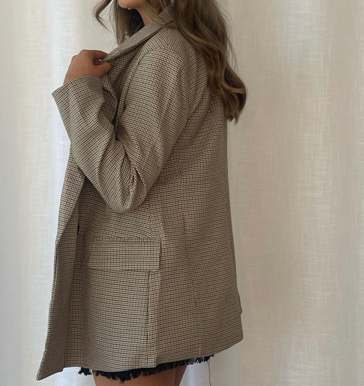 Lacy Checkered Blazer | Multi
