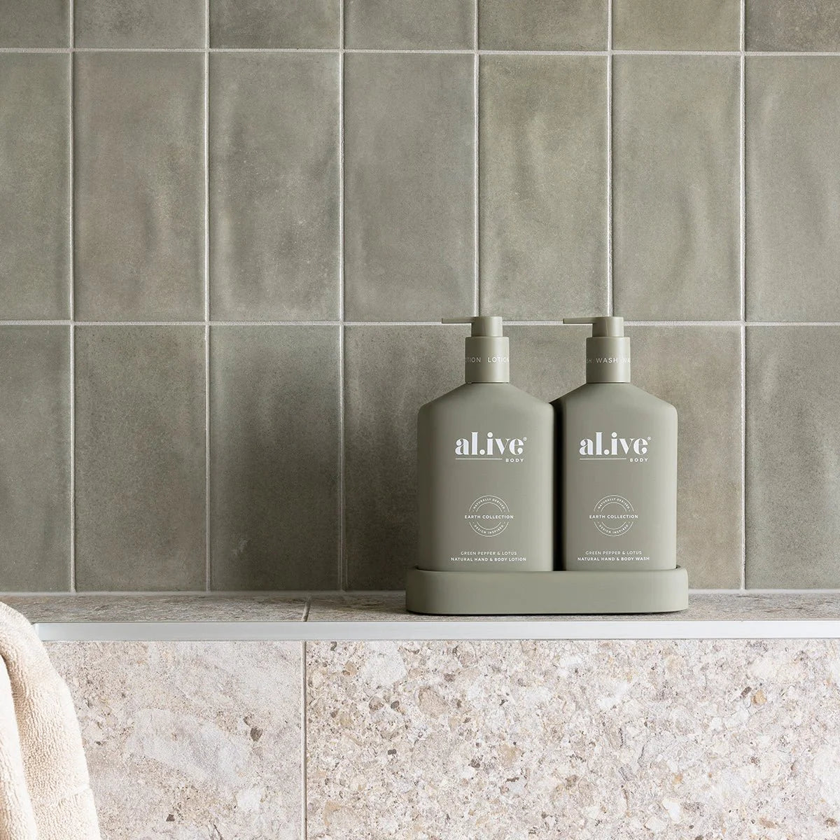 al.ive body | Wash & Lotion Duo - Green Pepper & Lotus