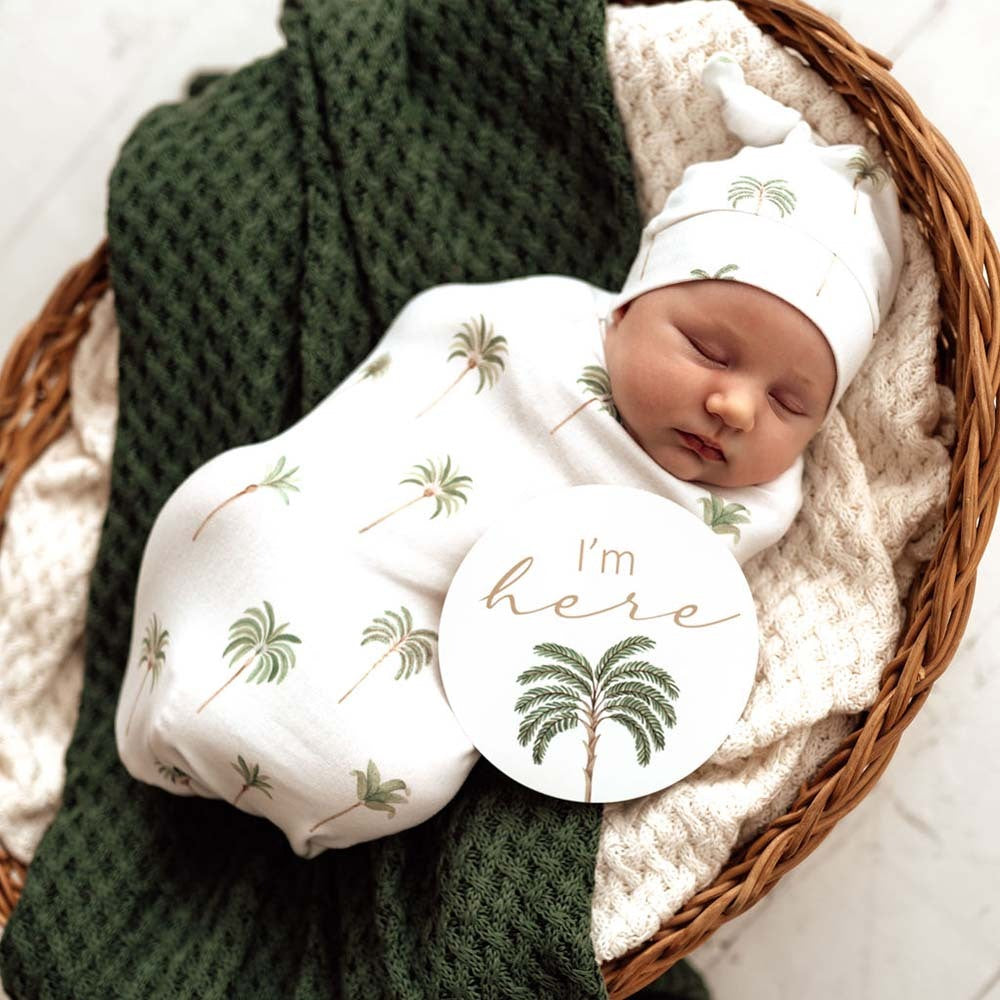Milestone Cards | Green Palm & Sand