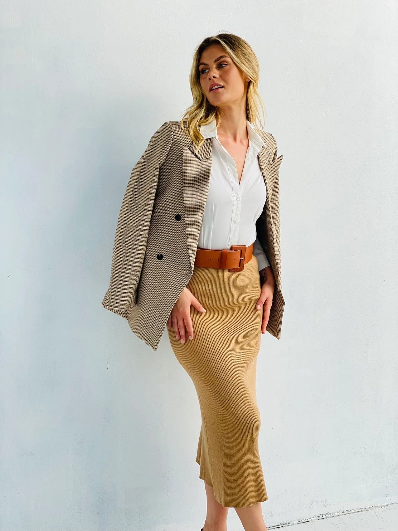 Lacy Checkered Blazer | Multi