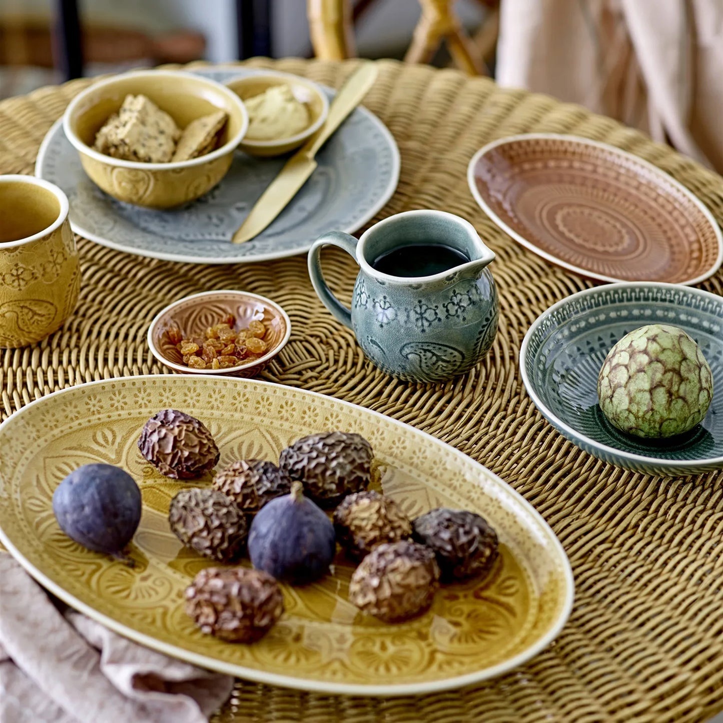 Bloomingville - Rani serving plate, brown