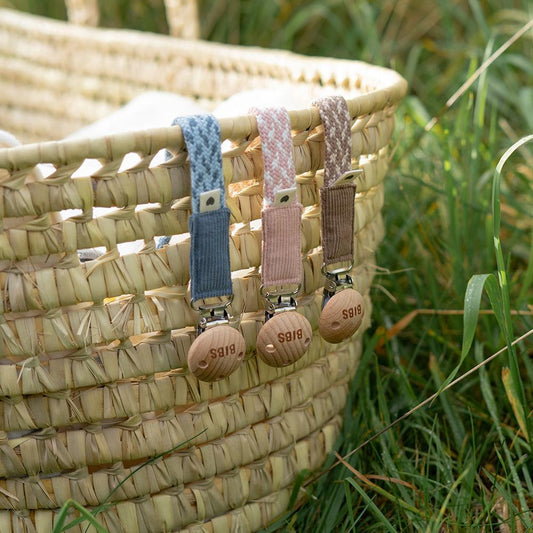 Paci Braid Dummy Clip | Petrol/Blue