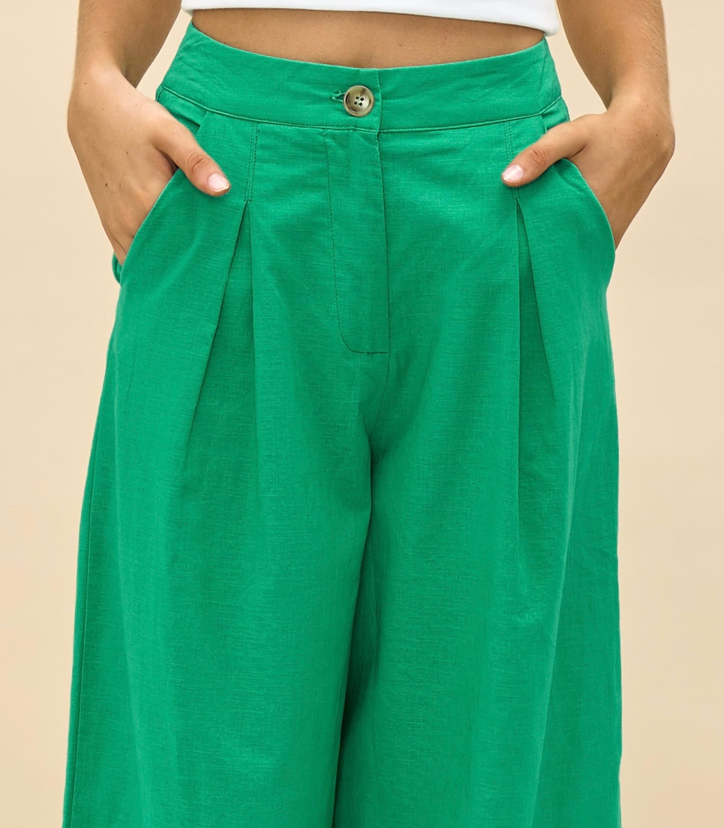 Jasmine Wide Leg Pant | Green