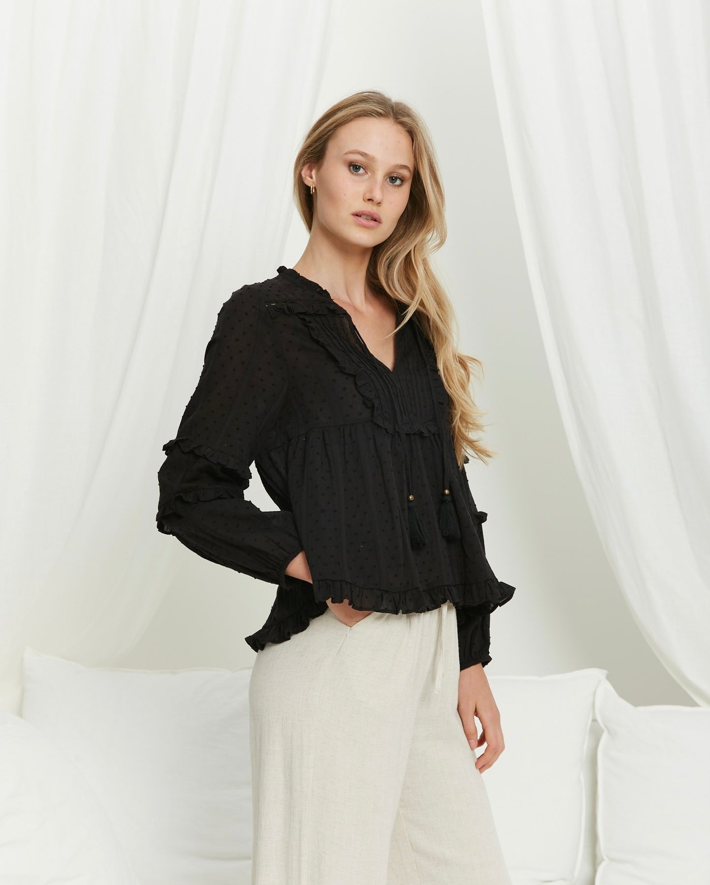 Iris Maxi | Nola Shirt in Black