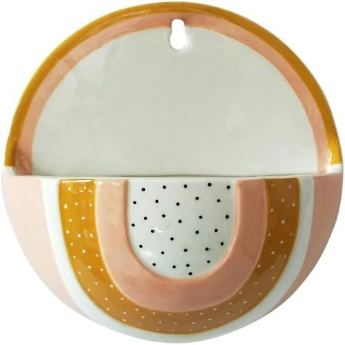 Woodstock Rainbow Wall Planter Pot Pink Medium 20cm